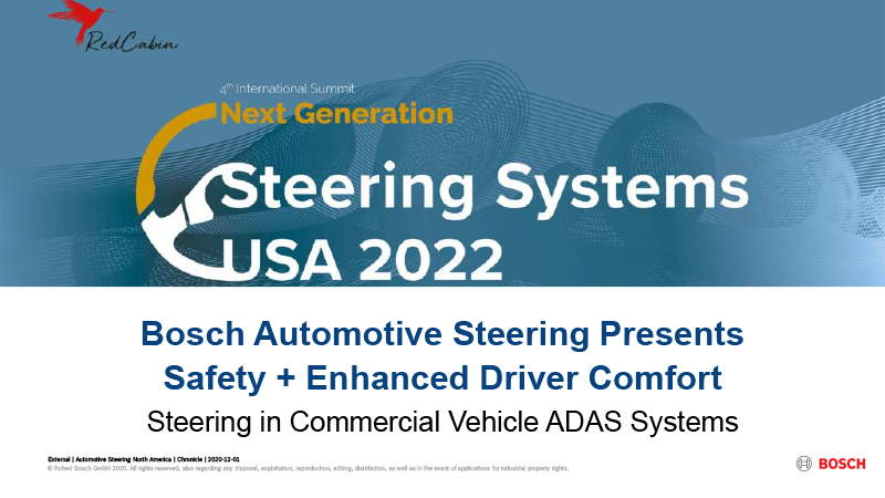 Cover image for international summit regarding Steering Systems and commercial vehicles.